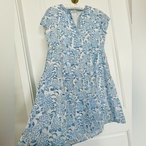Roller Rabbit x Erica Wilson Nantucket Blue Floral Dress (Size M)